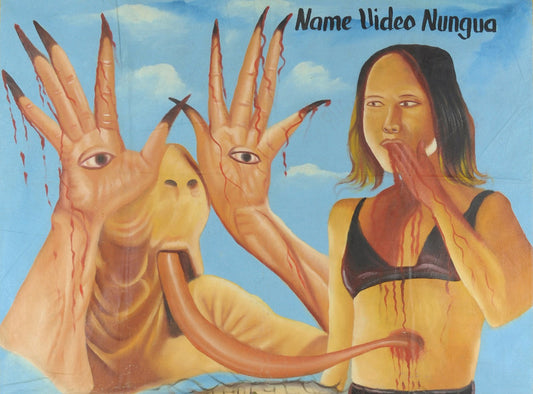 Zombie 2 Movie Poster - Hand Painted Horror Art From Ghana - alternate view