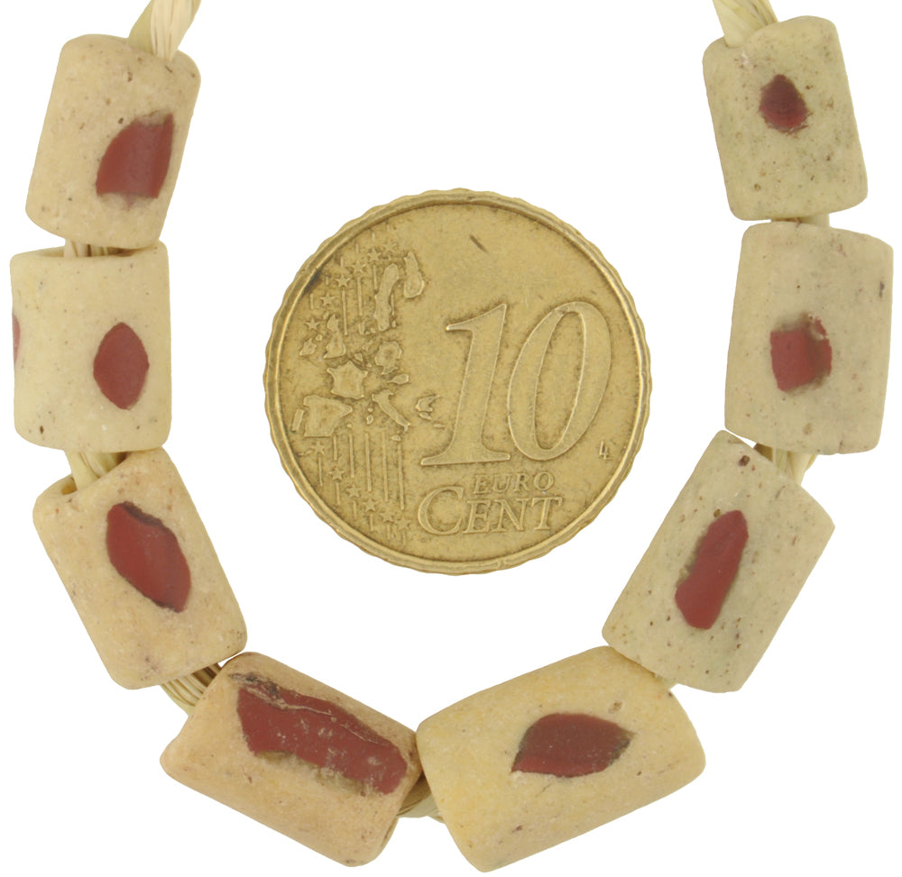 Authentic Old Akoso Powder Glass Beads – Venetian Green Heart