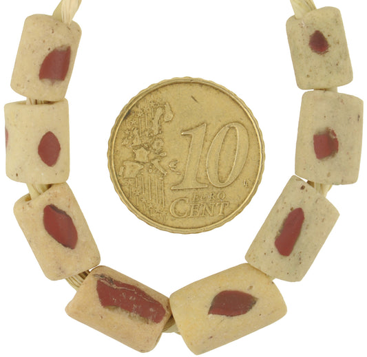 Authentic Old Akoso Powder Glass Beads – Venetian Green Heart