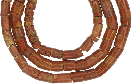 Medium Bauxite Beads - African Tribal Trade Beads From Ghana - alternate view
