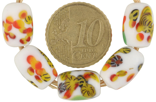 Vintage Oval Millefiori Czech Glass Trade Beads - African & Bohemian Heritage - alternate view