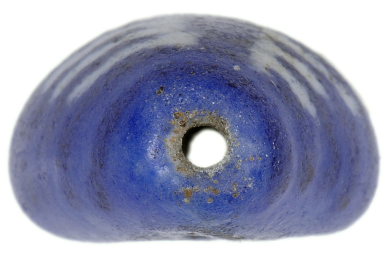 Rare Diamond-Shaped Kiffa Glass Bead - Handmade Trade Bead - close-up