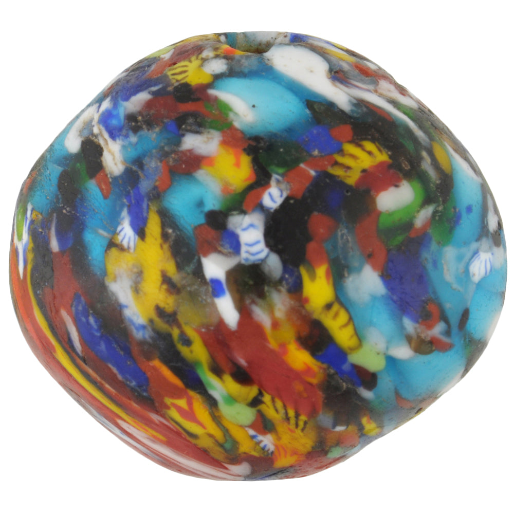 Large African Trade Bead - Recycled Ghana Glass Bicone Bead