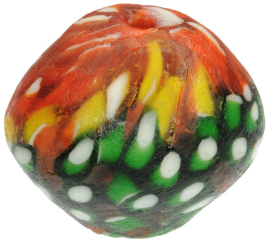 Large Bicone African Trade Bead: Recycled Glass From Ghana - alternate view