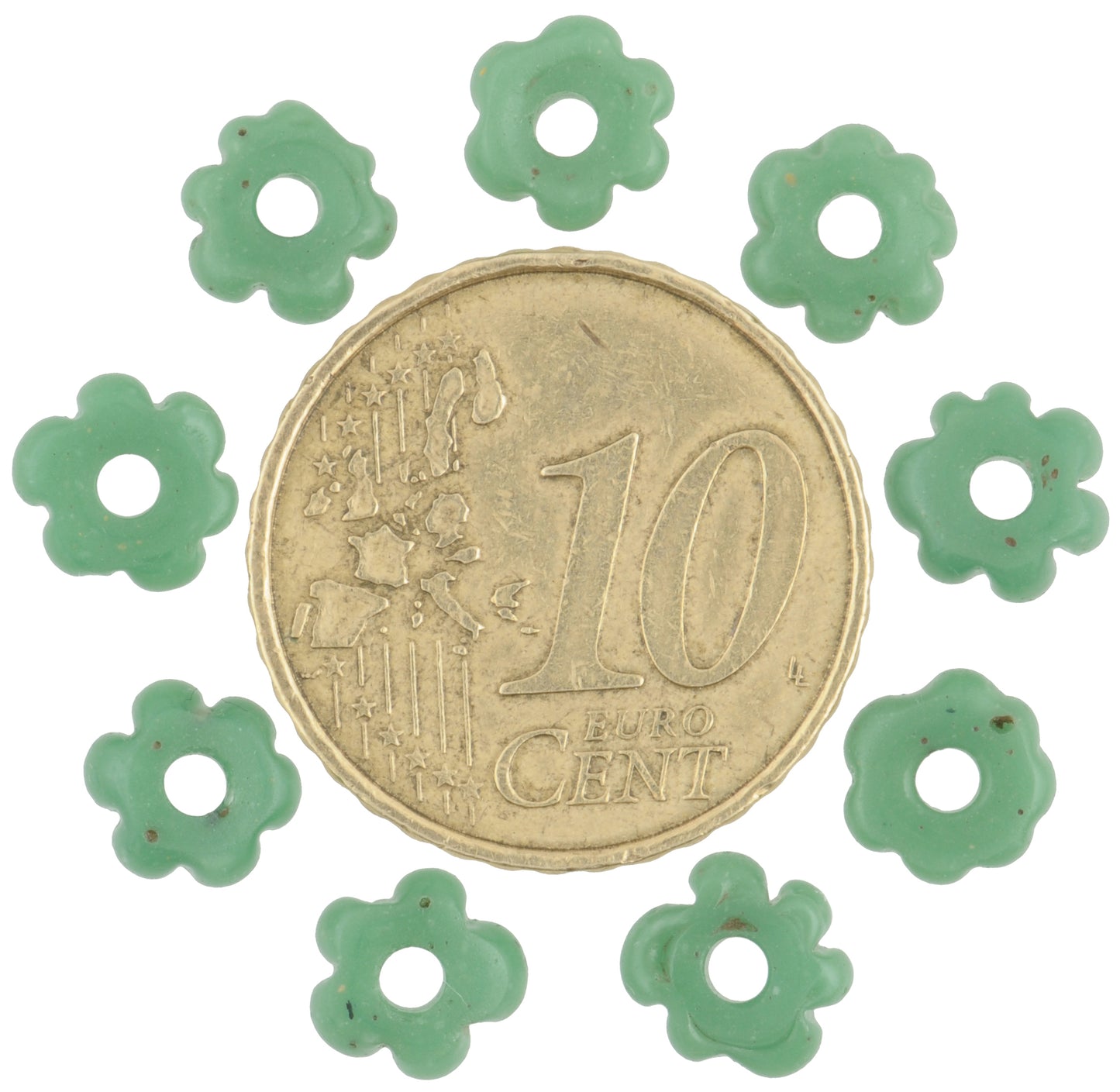 Rare Antique Venetian Fancy Disk Glass Beads | African Trade - alternate view