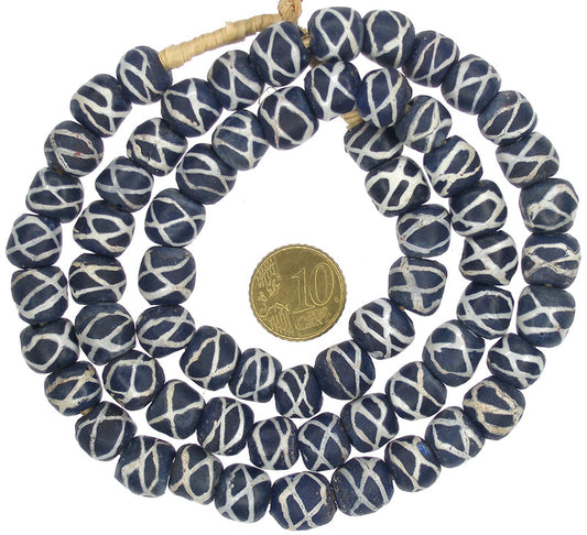 Handmade Powderglass Beads, Imitation Of Venetian Rattlesnake Beads - alternate view