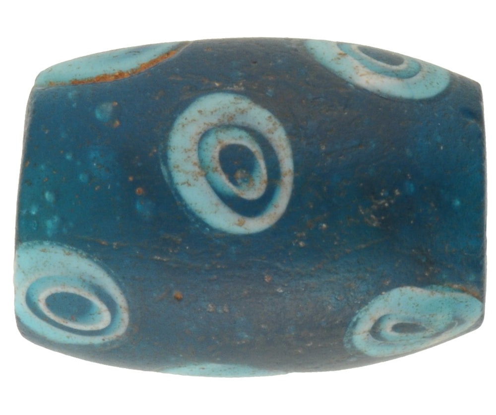 Rare Antique Large Oval Venetian Millefiori African Trade Bead - 20X14Mm - close-up