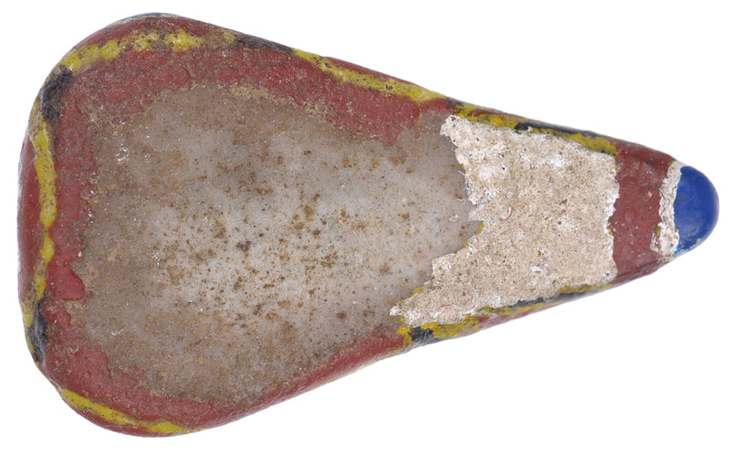 Rare Large Polychrome Kiffa Glass Trade Bead - Mauritania - alternate view