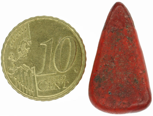 Rare Old Red Kiffa African Glass Trade Bead, Mauritania - alternate view