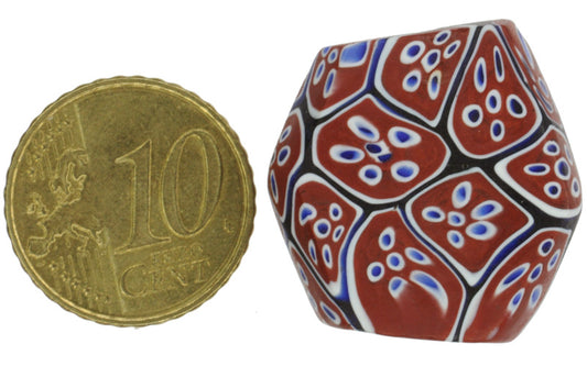 Antique Large Tabular Millefiori Venetian Glass Trade Bead - Early 1900S - alternate view