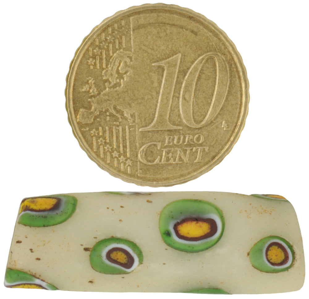 Rare Antique Large Millefiori Venetian Mosaic African Trade Bead, 31Mm - alternate view