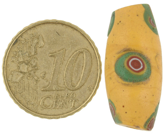 Rare Antique Large Oval Millefiori Venetian Mosaic Trade Bead - 24Mm - alternate view