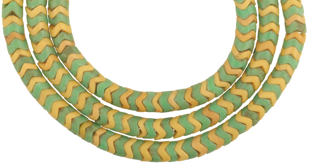 Vintage "Snake Chain" Bohemian Czech Glass African Trade Beads, 6Mm - alternate view