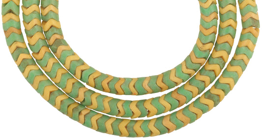 Vintage "Snake Chain" Bohemian Czech Glass African Trade Beads, 6Mm - alternate view