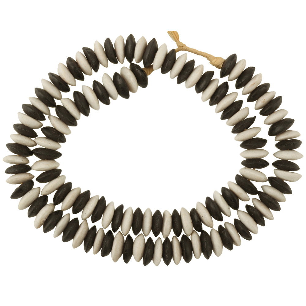 Handmade African Trade Beads - Krobo Glass Imitation Wound Disks