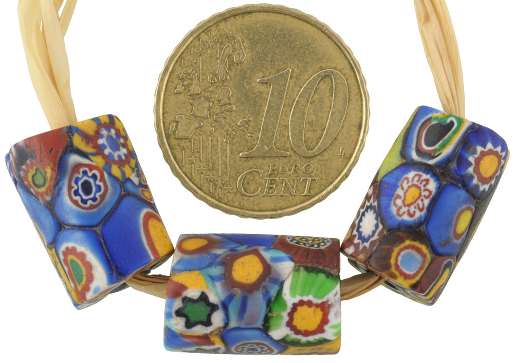 Rare Antique Multimurrine Millefiori African Trade Beads, 16Mm - alternate view