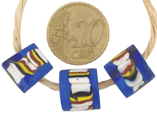 Antique Venetian Millefiori African Trade Beads - Rare Murrine Mosaic, 11Mm - alternate view