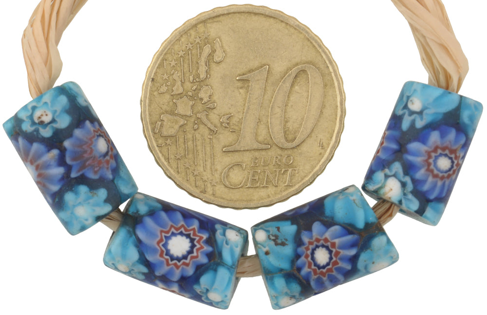 Rare Antique Venetian Millefiori Mosaic Trade Beads, 12-13Mm African Trade - alternate view