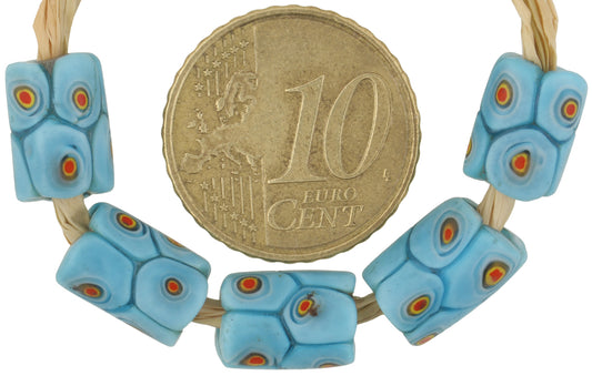 Rare Antique Venetian Millefiori Mosaic African Trade Beads (10-11Mm) - alternate view