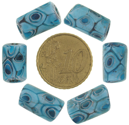 Rare Antique Venetian Millefiori Mosaic Beads - African Trade - zoomed-in detail