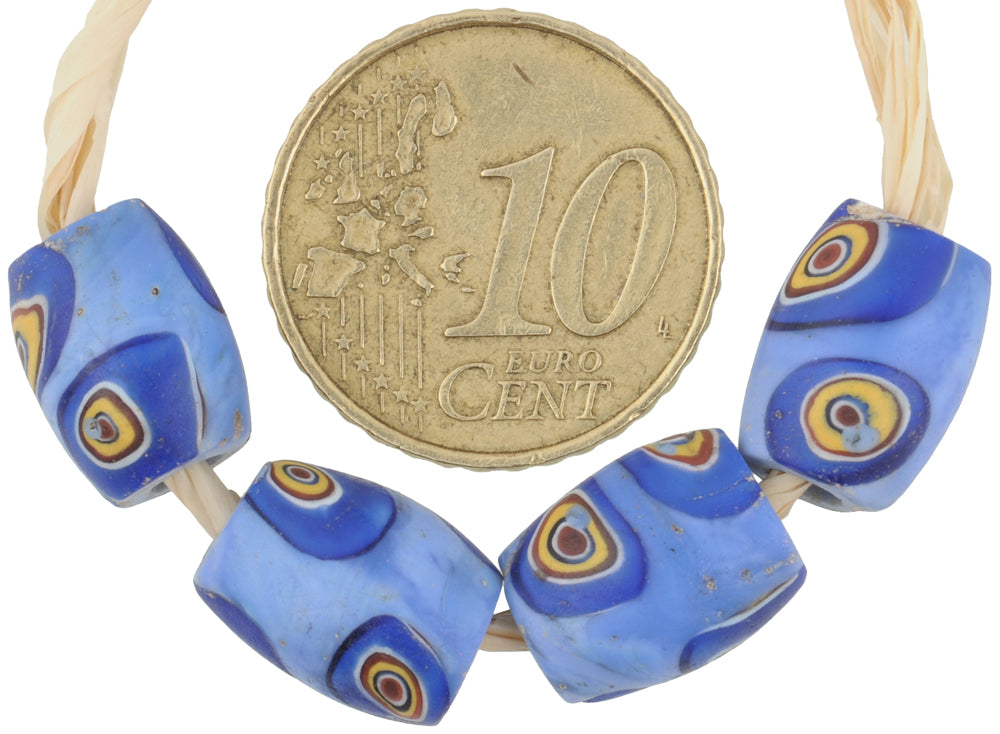 Rare Antique Oval Venetian Millefiori African Trade Beads, 12Mm - alternate view