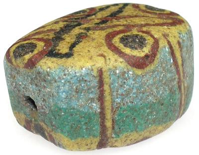 Rare Old African Powder Glass Trade Bead | Ghana Krobo Beads - close-up