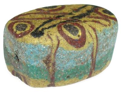 Rare Old African Powder Glass Trade Bead | Ghana Krobo Beads - zoomed-in detail
