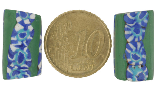 Rare Matching Pair Of Antique Venetian Millefiori Trade Beads - alternate view