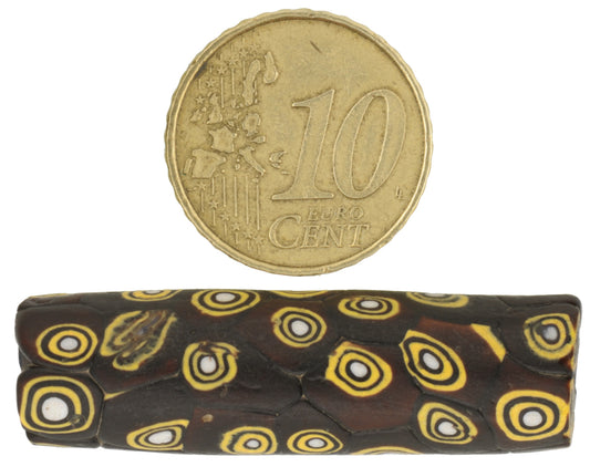 Rare Large Antique Venetian Millefiori Mosaic Glass Trade Bead - African Trade - alternate view