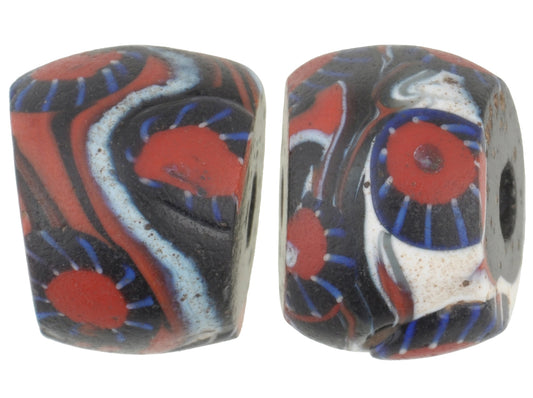 Rare Large Antique Venetian Millefiori African Trade Beads - 15X12Mm - alternate view