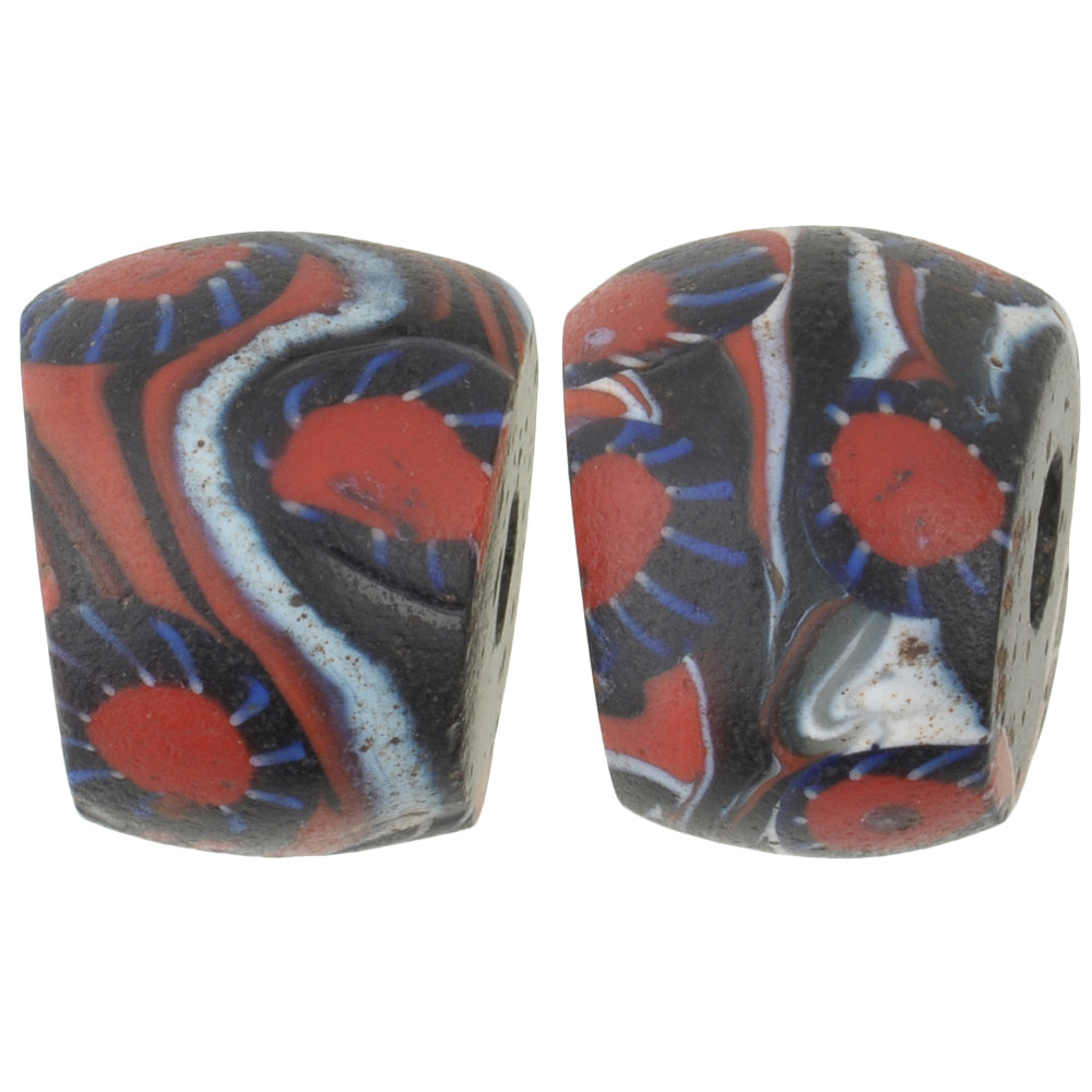 Rare Large Antique Venetian Millefiori African Trade Beads - 15X12Mm