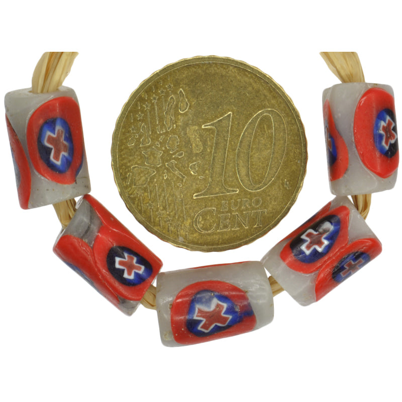 Rare Antique Venetian Millefiori Mosaic African Trade Beads, Early 1900S