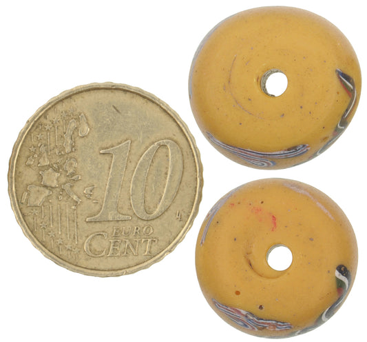 Rare Antique "Fancy" Venetian Lampwork Glass Trade Beads, 16Mm, African Trade - alternate view