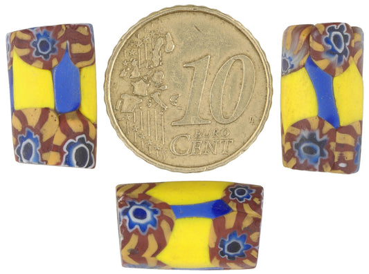 Rare Antique Venetian Millefiori Mosaic Beads - African Trade Beads - alternate view