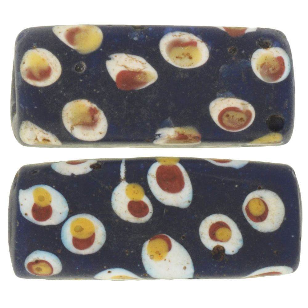 Antique Rectangular Venetian Eye Glass Trade Beads, Late 1800S-1900S