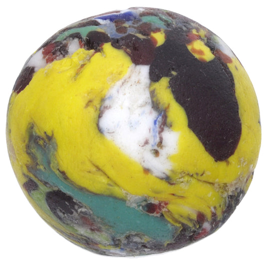 Large African Trade Bead: Recycled Venetian Millefiori Glass - alternate view