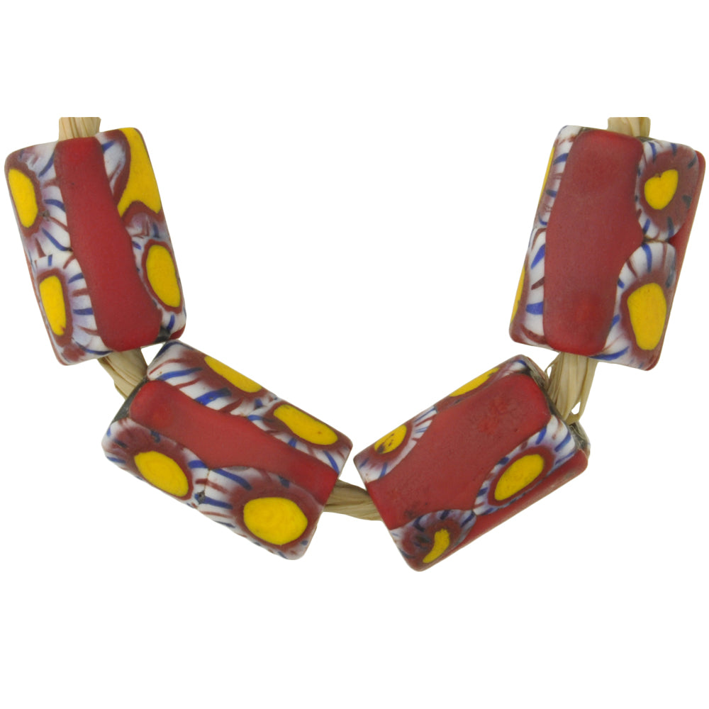 Antique Venetian Millefiori African Trade Beads - 13Mm Mosaic Glass