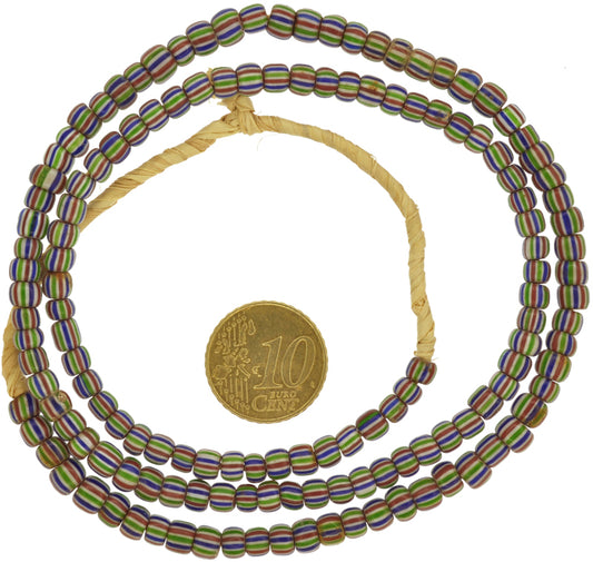 Round 4-Layer Striped Chevron Beads - Antique Venetian Strand - alternate view