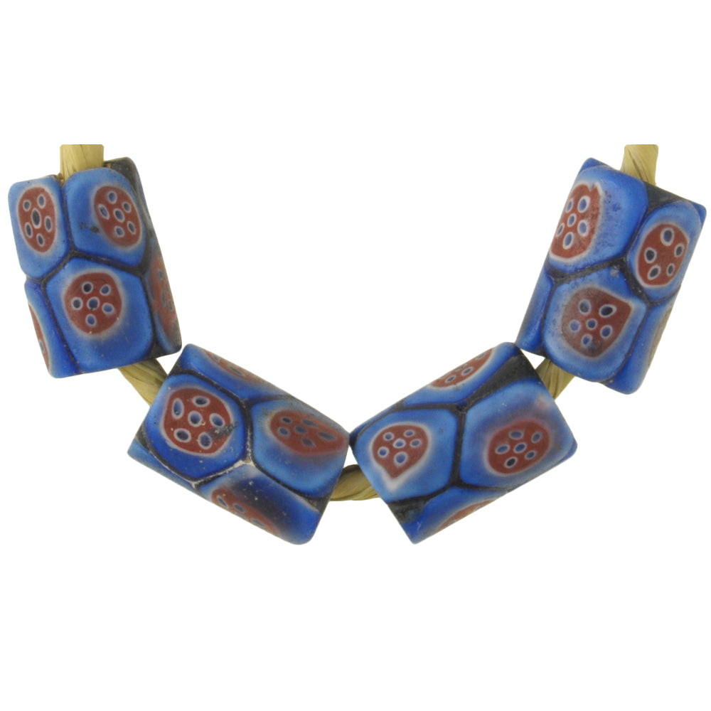 Antique Venetian Millefiori Mosaic Glass Trade Beads, 11Mm