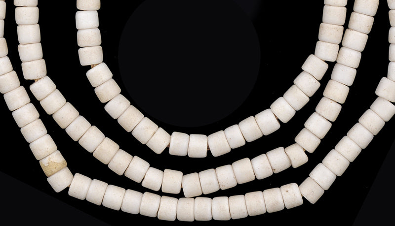 Vintage Bohemian Czech Tile Glass Trade Beads, Small Size, 5Mm - alternate view