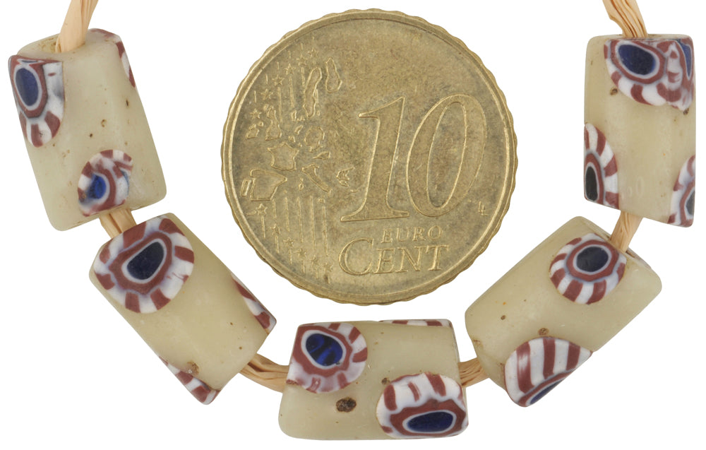 Antique Venetian Millefiori Mosaic Glass African Trade Beads - product focus