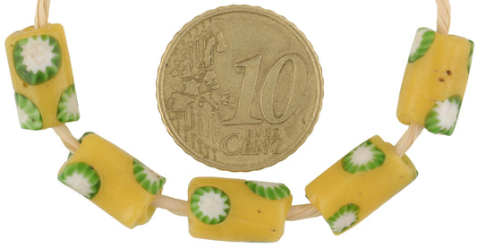 Antique Venetian Millefiori African Trade Beads 11-12X7Mm - alternate view