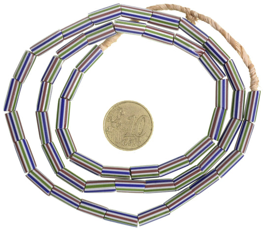 Antique 4-Layer Chevron Bead Strand - 24" Venetian Trade Beads - alternate view