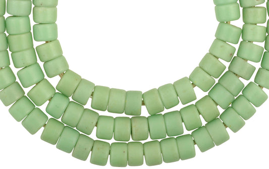 Vintage African Trade Beads - 7Mm Czech Bohemian Glass Tile Beads - alternate view