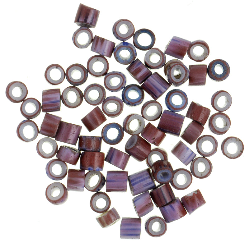 Tiny Awale Chevron Bead Strand - Antique Venetian Trade Glass 2.5Mm - close-up