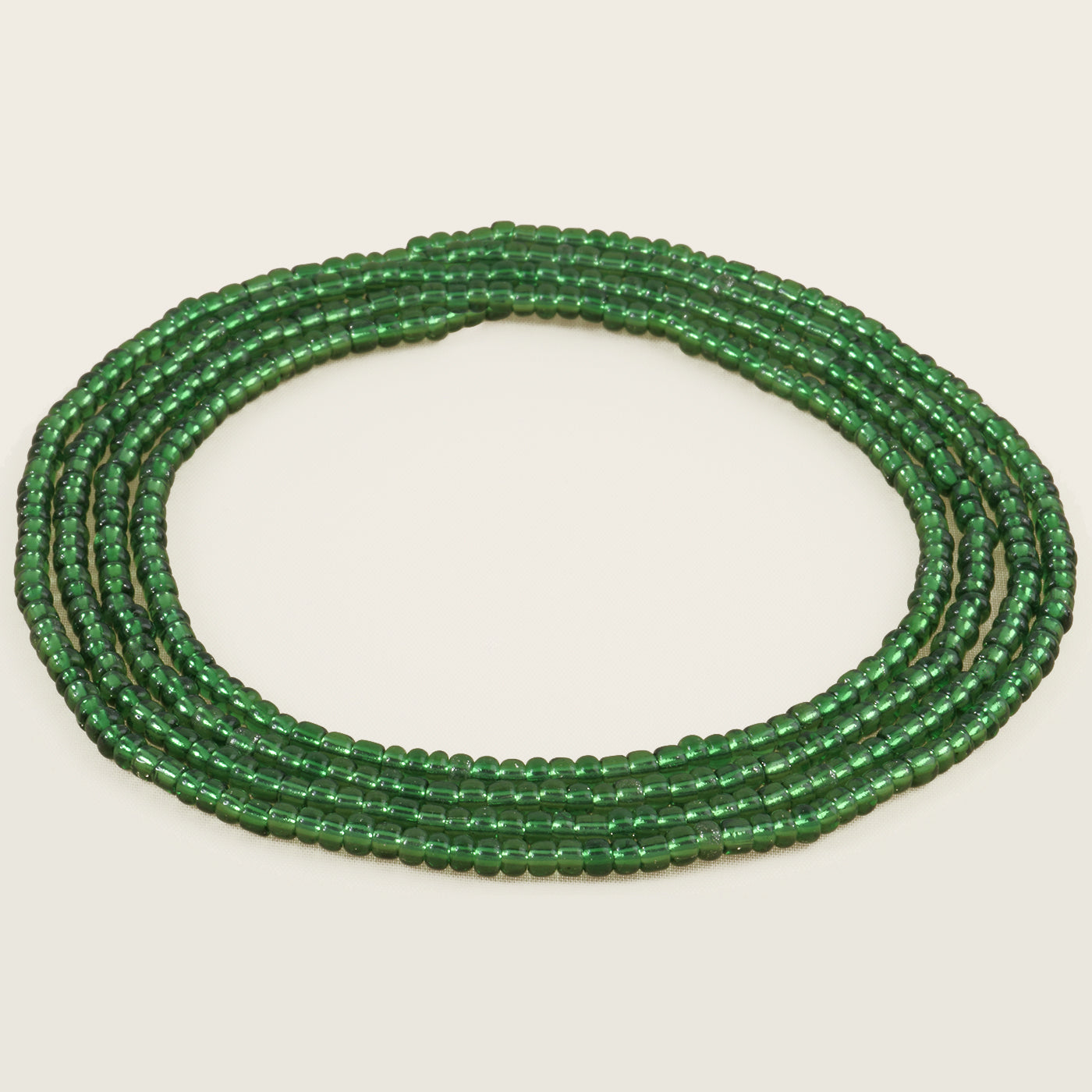 Light Olive Green African Waist Beads Handmade in Ghana