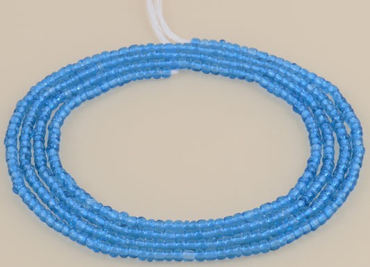 Tie on Bright Blue African Waist Beads - Handmade Body & Hip Jewelry