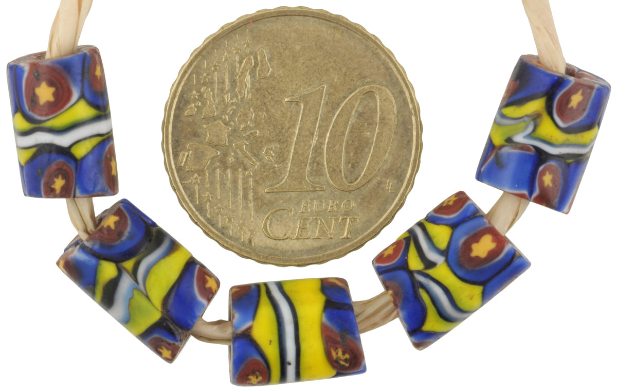 Antique Venetian Millefiori Mosaic Glass Trade Beads - African Trade - alternate view
