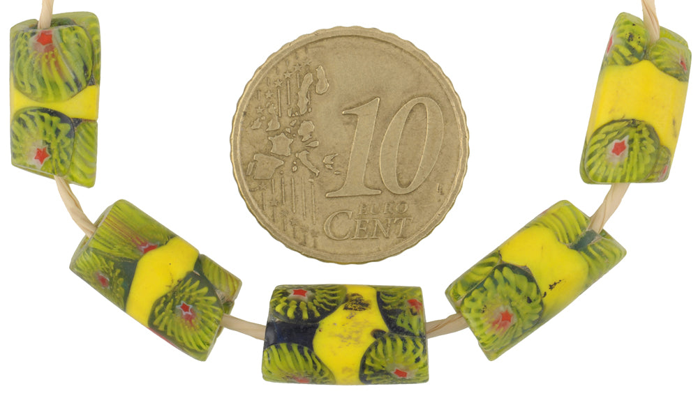 Antique Venetian Banded Millefiori African Trade Beads, 13-14Mm, Rare - alternate view