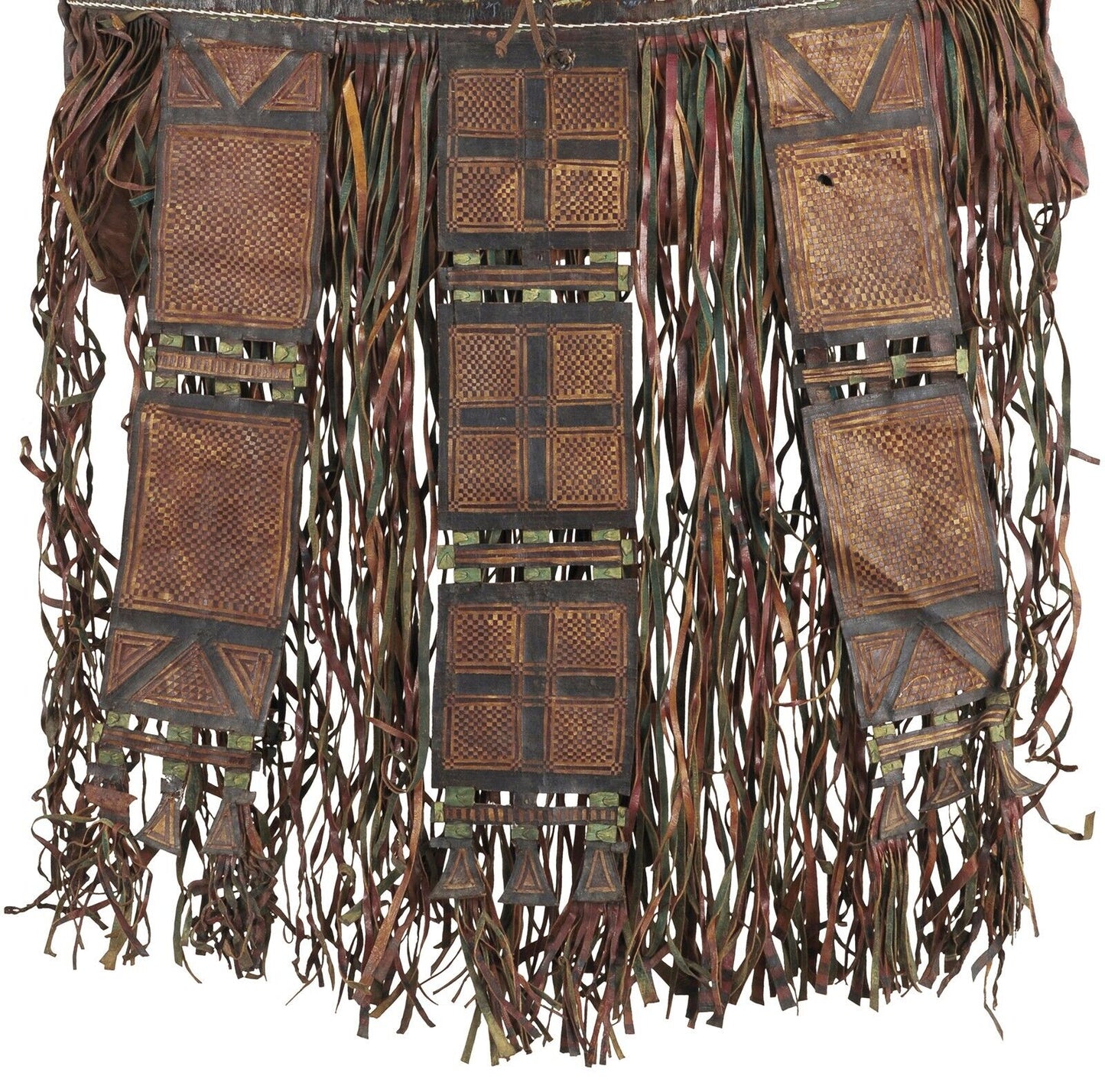 Tuareg Leather Camel Bag Niger Peul Fula African Sahara - close-up